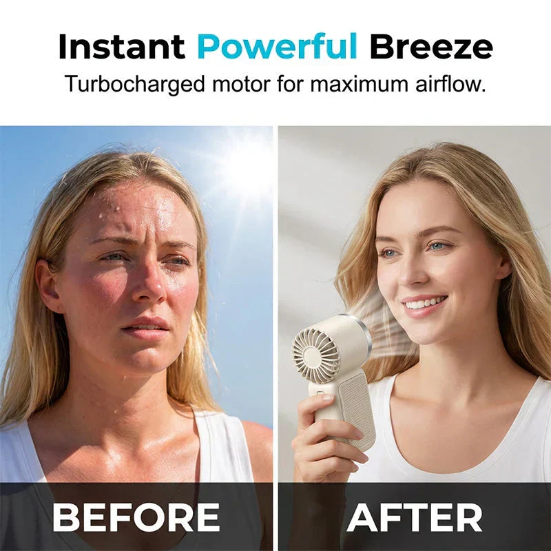 🥳2026 HOT SALE🥳💞50K+ SOLD!💨❄️ 50% OFF! Turbo Handheld Fan – 16900 RPM, 6 speeds, LED display. 3000mAh battery, 10.7hrs cooling. Pocket‑sized power! 🌬️✨