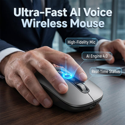 ⏳Time-Limited Special⏰AI Smart Voice Wireless Mouse Real-Time Translation, Silent Click  Boosts Productivity For Work & Study! ⚡🖱️💬