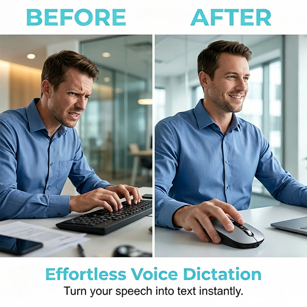 ⏳Time-Limited Special⏰AI Smart Voice Wireless Mouse Real-Time Translation, Silent Click  Boosts Productivity For Work & Study! ⚡🖱️💬