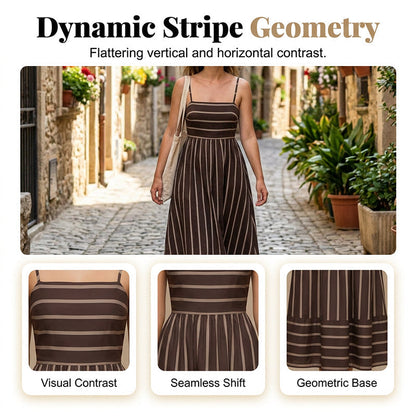 🏆LAST DAY SALE 50% OFF🔥Women's Striped Cami Maxi Dress