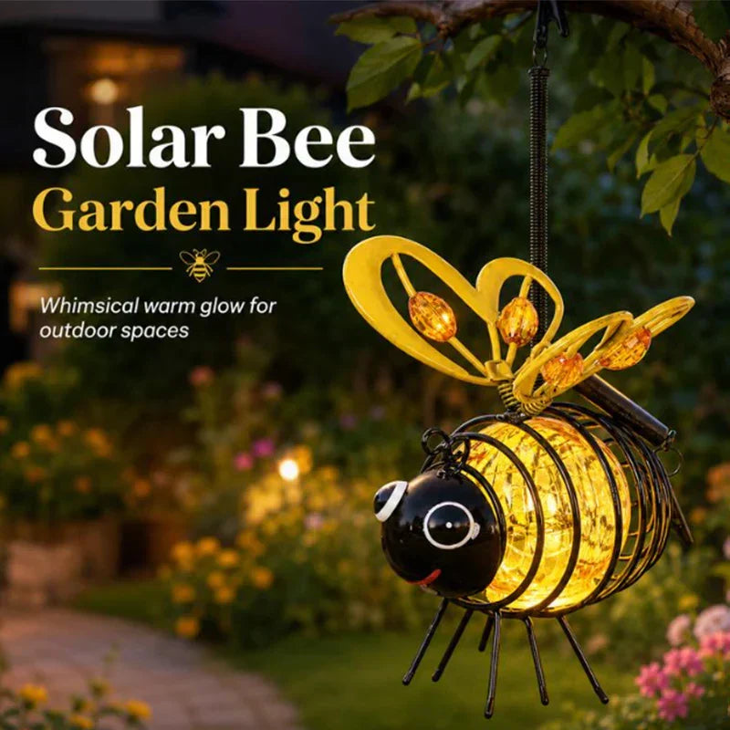 🐝Outdoor Hanging Solar Bee Light - Perfect Gift For Plant Lovers Moms Or Literally Anyone Who Smiles❤️