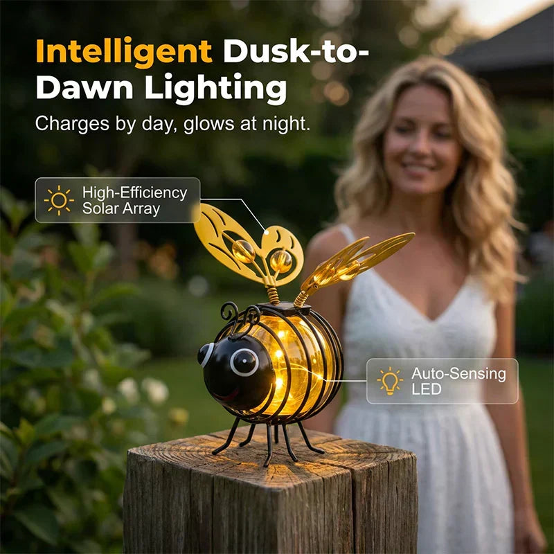 🐝Outdoor Hanging Solar Bee Light - Perfect Gift For Plant Lovers Moms Or Literally Anyone Who Smiles❤️