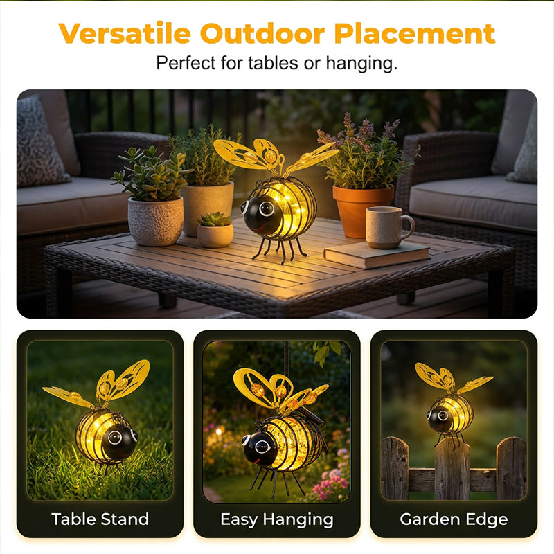 🐝Outdoor Hanging Solar Bee Light - Perfect Gift For Plant Lovers Moms Or Literally Anyone Who Smiles❤️