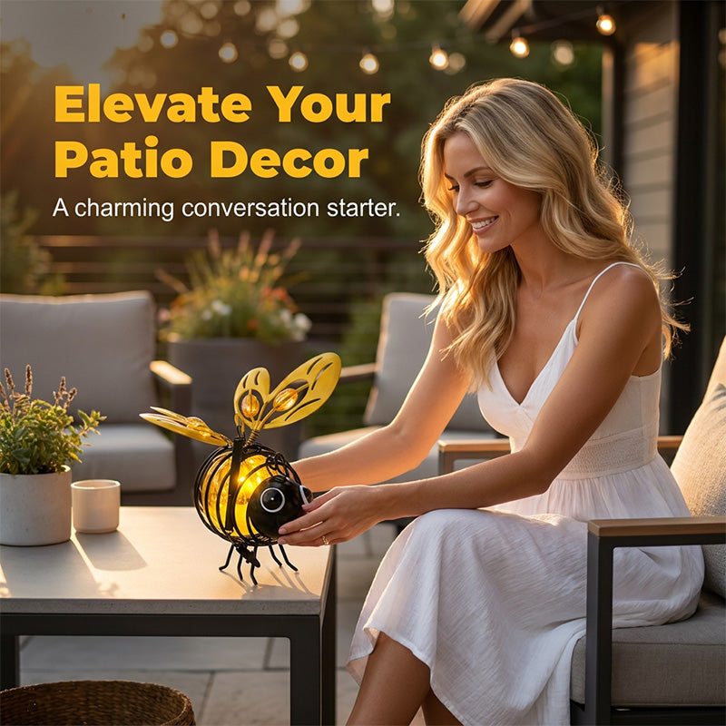 🐝Outdoor Hanging Solar Bee Light - Perfect Gift For Plant Lovers Moms Or Literally Anyone Who Smiles❤️