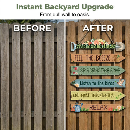 💖Limited-time 50% OFF🏡Rustic Wooden Garden Hanging Sign Wall Decor Plaque