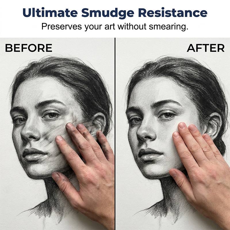 🥳2026 HOT SALE🥳💞50K+ SOLD!🎨🖌️ 50% OFF! Fast Drying Fixative Spray – Protects charcoal & pastels from smudging. Ultra‑fine mist, no drips. Matte finish, colours stay true! 🛡️✨