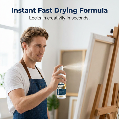 🥳2026 HOT SALE🥳💞50K+ SOLD!🎨🖌️ 50% OFF! Fast Drying Fixative Spray – Protects charcoal & pastels from smudging. Ultra‑fine mist, no drips. Matte finish, colours stay true! 🛡️✨