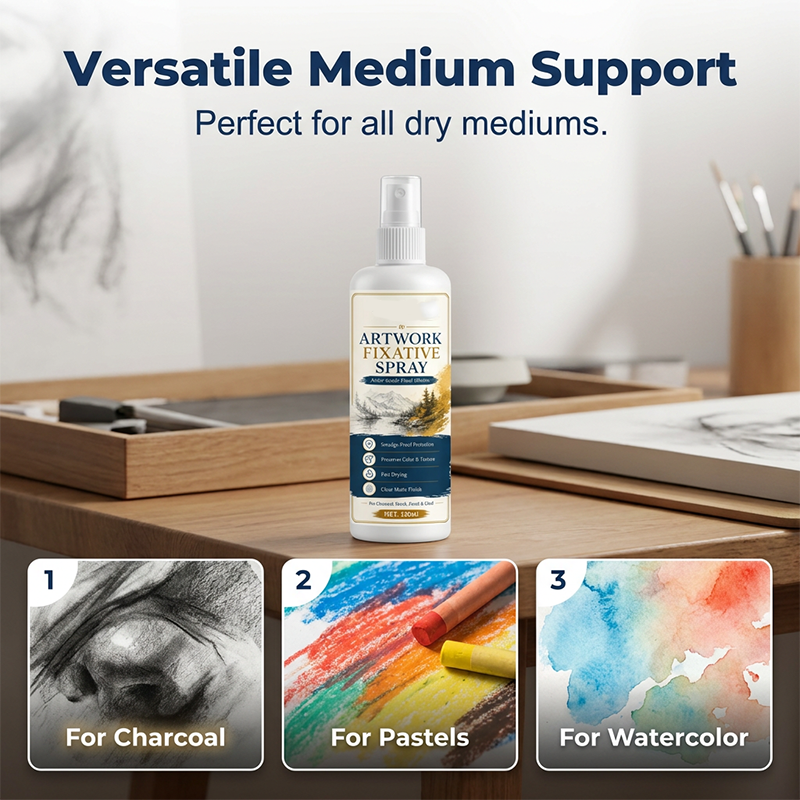 🥳2026 HOT SALE🥳💞50K+ SOLD!🎨🖌️ 50% OFF! Fast Drying Fixative Spray – Protects charcoal & pastels from smudging. Ultra‑fine mist, no drips. Matte finish, colours stay true! 🛡️✨