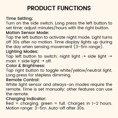 ⌛Limited-Time Offer-Smart LED Clock Night Light with Motion Sensor