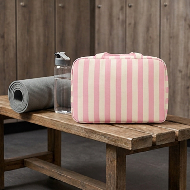 🥳 50% OFF! 🥳 Striped Hanging Travel Toiletry Bag
