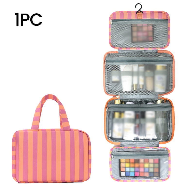 🥳 50% OFF! 🥳 Striped Hanging Travel Toiletry Bag