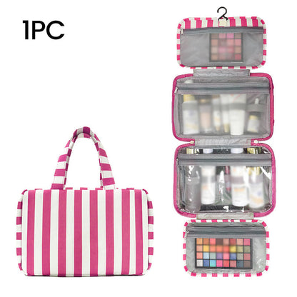 🥳 50% OFF! 🥳 Striped Hanging Travel Toiletry Bag