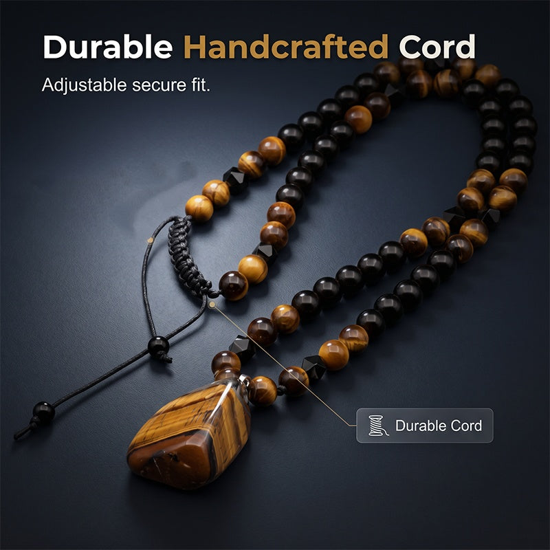 🧿Men's Tiger's Eye Beaded Necklace