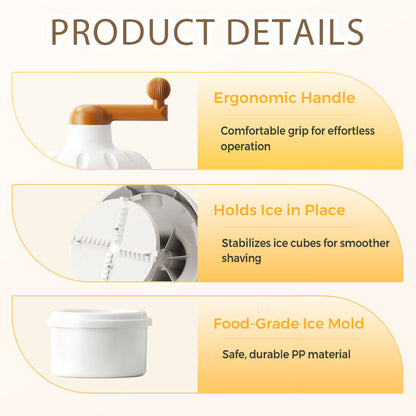 Manual Ice Shaver Machine with Ice Mold