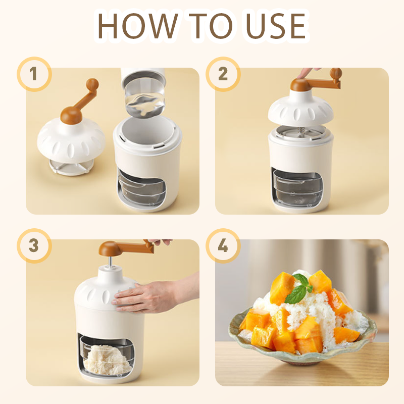 Manual Ice Shaver Machine with Ice Mold
