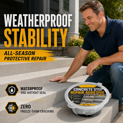🥳2026 HOT SALE🥳💞50K+ SOLD!🔧🏠 50% OFF! Concrete Step Repair Adhesive – Permanently bonds cracked stairs & walkways. Weatherproof – resists heat, ice & rain. Walk safely again! 🛡️✨