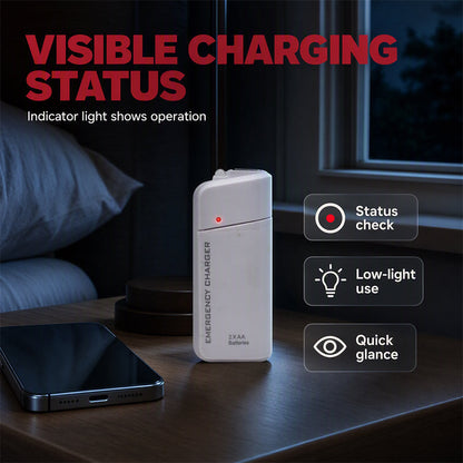 🔥Portable Emergency AA Battery‑Powered Charger｜Power Bank with LED Flashlight for Outdoor & Emergency Situations