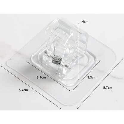 No Drilling Self-Stick Pole Support Clip