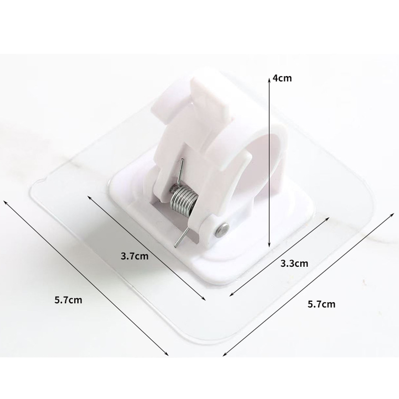 No Drilling Self-Stick Pole Support Clip