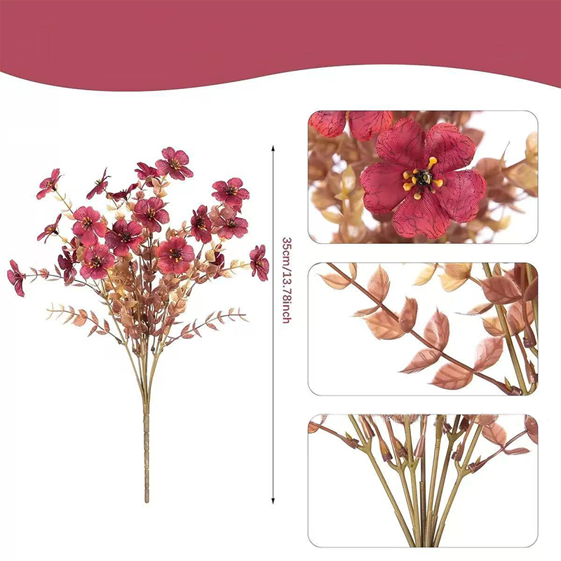 Fall Artificial Flower Halloween 12pcs, UV Resistant Colorful Fake Flower🍂